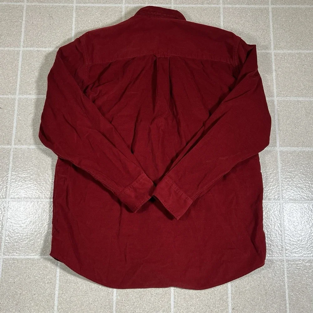 Pendleton Wayne Shirt Mens L Red Corduroy Outdoor Workwear Western Button Up - Picture 4 of 7